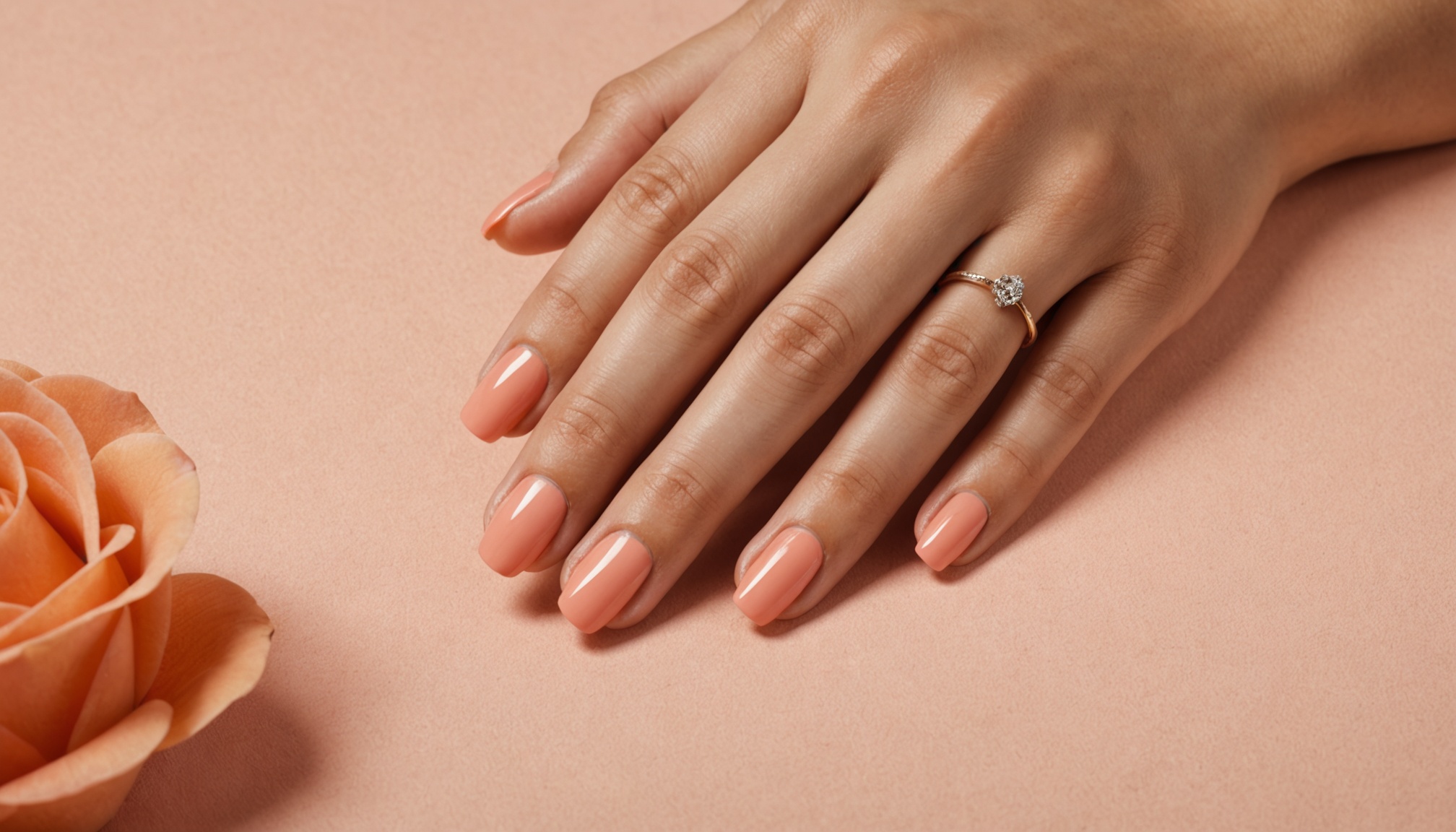 Jakie paznokcie wybrać do brzoskwiniowej sukienki