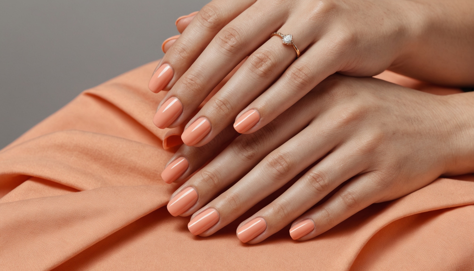 jakie paznokcie do brzoskwiniowej sukienki